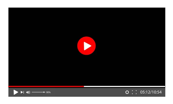 Lettore video dello schermo. modello per un sito web o un'applicazione. Riproduci film — Foto Stock