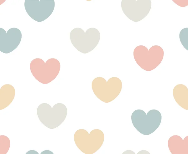 Motif Sans Couture Coeur Pastel Pour Tissu Fond Minimaliste Simple — Image vectorielle