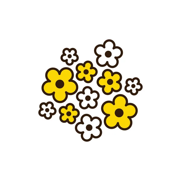 Letní Květina Medu Květinový Prvek Izolovaný — Stockový vektor
