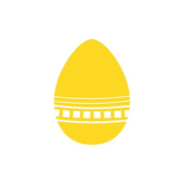 Paskalya yumurtası desenleri ile. Beyaz izole. İllüstrasyon