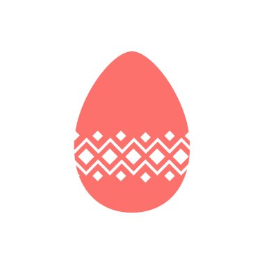 Paskalya yumurtası desenleri ile. Beyaz izole. İllüstrasyon