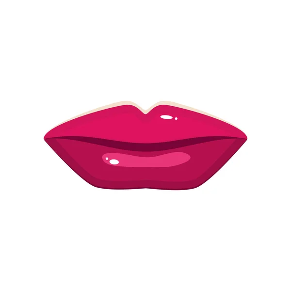 Pembe dudakları. Ruj veya kalıcı makyaj. Güzellik Dekoratif kozmetik — Stok Vektör
