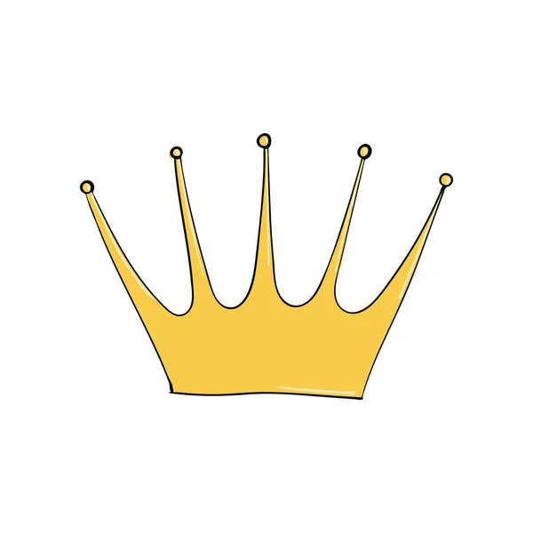 .Corona de oro. Un símbolo de autoridad. Cabeza del Rey. Icono que denota éxito e insignia . — Vector de stock