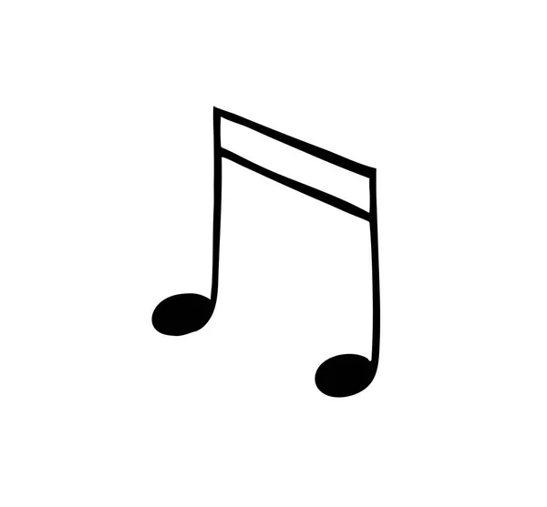 Note Musique Icône Isolée Symbole Mélodie Illustration Vectorielle — Image vectorielle