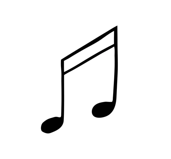 Note de musique. icône isolée. Symbole de la mélodie — Image vectorielle