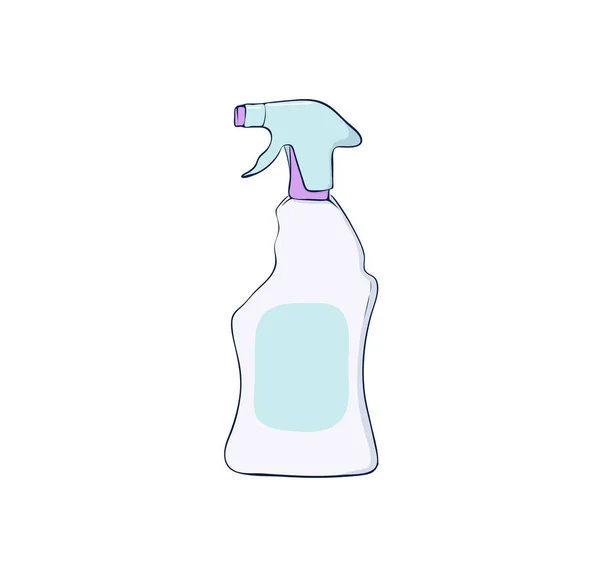Butelka Detergentu Spray Czyszczenia Substancji Chemicznych Produktów Gospodarstwa Domowego Ilustracja — Wektor stockowy