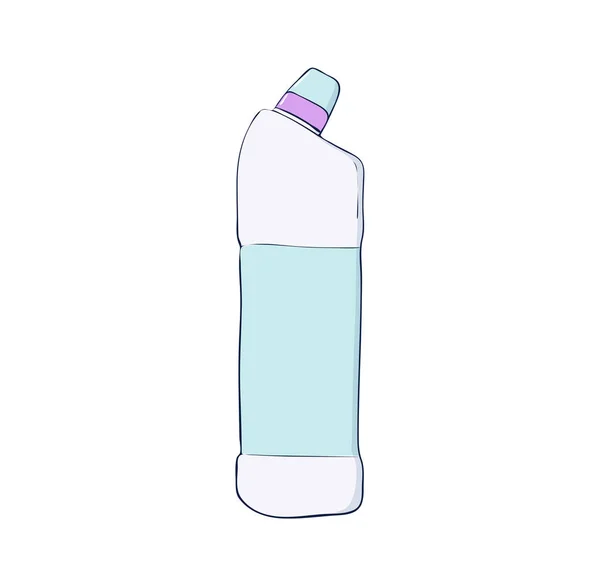 Limpador Sanitas Recipientes Plástico Com Gel Líquido Desinfetante Garrafa Detergente — Vetor de Stock