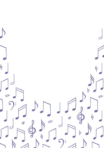 Musik Notiert Hintergrund Plakatvorlage Melodie Symbol Vektorllustration — Stockvektor