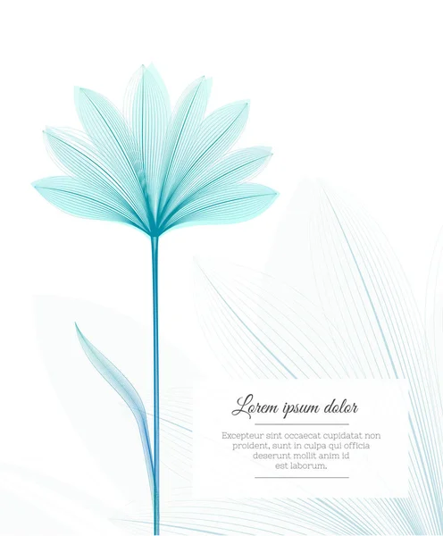 Шаблон квіткового дизайну. Квітковий рентгенівський ефект. Вітальна листівка від рекламного флаєра — стоковий вектор
