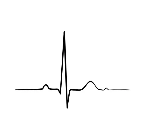 Ecg 心跳。心内科符号。心脏科医生的标志。医疗图标 — 图库矢量图片