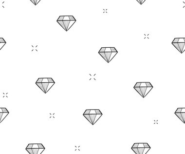 elmas seamless modeli. Arka plan ile doodle parlak.