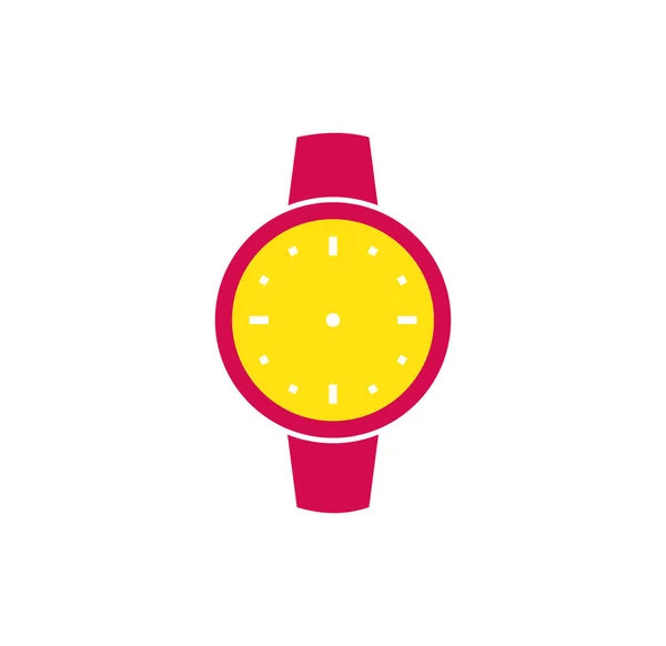 Mira el icono plano. Ilustración de reloj aislado. Símbolo del tiempo — Vector de stock