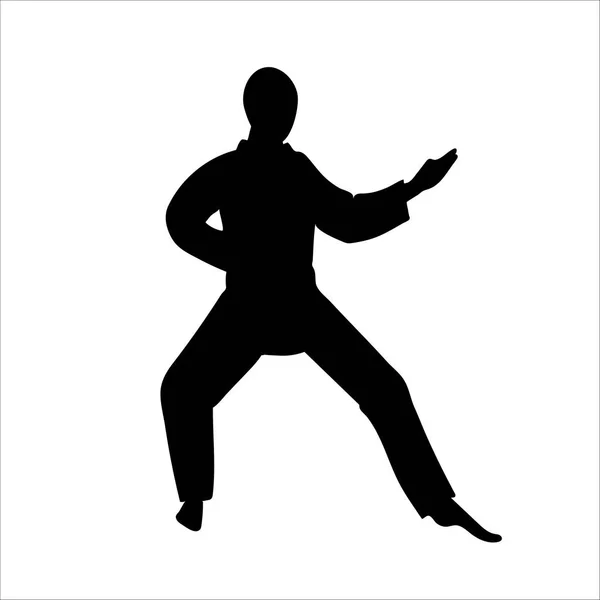 Kamp Sports silhuett. Judo eller karate ikon. — Stock vektor