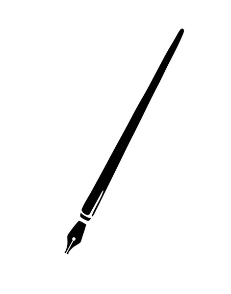 Icône stylo plume rétro. Symbole de l'écriture et de la calligraphie . — Image vectorielle