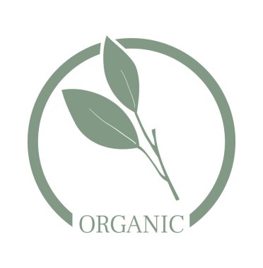 Organik gıda ambalaj pulu ya da çıkartması. Ürün etiketi