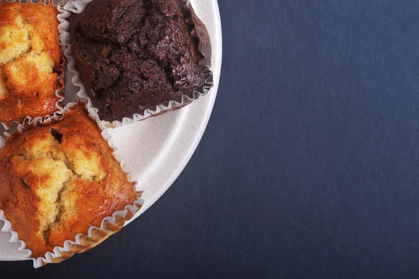 Pluizig Muffins Top Van Keramiek — Stockfoto