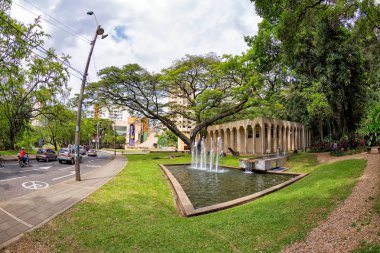 Cali, Kolombiya, 10 Haziran: Balıkgözü görünümü, Modern Sanat Müzesi Cali, Kolombiya 10 Haziran 2016.