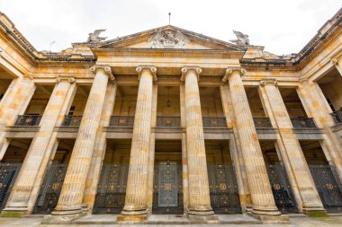 Bogota, Kolombiya - 14 Haziran: Ayağı ayrıntı Capitolio Nacional Bogita, Kolombiya'da üzerinde 14 Haziran 2016 iç.  