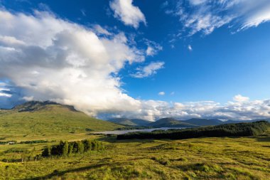 Loch Tulla ve siyah Mount merkezi İskoçya Highlands, İngiltere için.