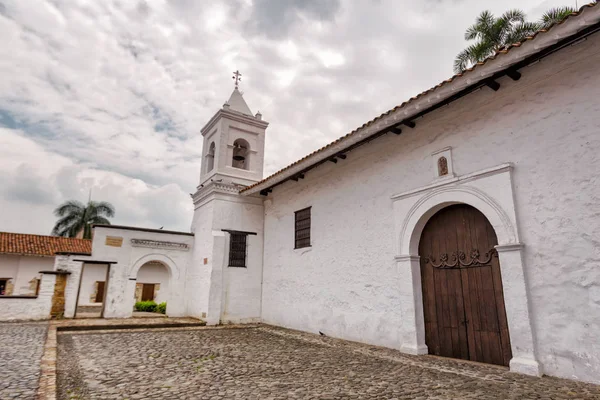 Igreja Merced Com Nuvens Cinzas Cima Cali Colômbia — Fotografia de Stock