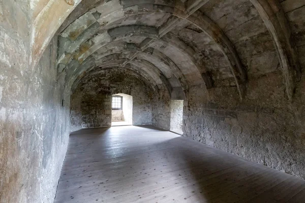 Living area inside Castle Campbell near Dollar, Scotland.