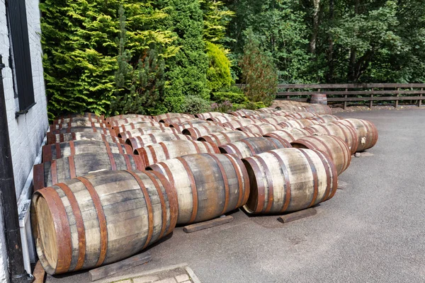 İskoçya'da bir damıtım, varil. 