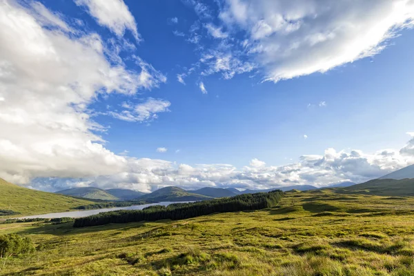 Dramatiska Moln Över Loch Tulla Och Det Svarta Berget Skotska — Stockfoto