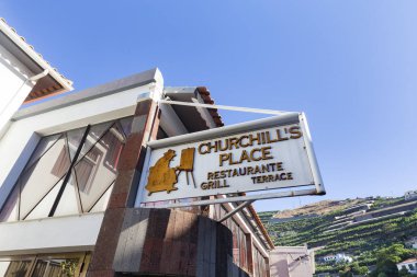 Camara De Lobos, Portekiz - 7 Ağustos: Churchill'in Place Restaurant Camara de Lobos, Portekiz tarihinde 7 Ağustos 2016 yılında kayıt.