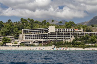 Kupari, Hırvatistan savaş yok Kupari beach Goricina hotel. 
