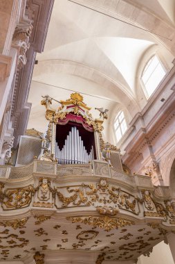 Organ ve Hırvatistan Dubrovnik katedral tavan. 