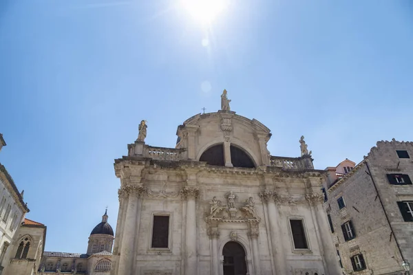 Kerk Van Saint Blaise Een Zomerdag Dubrovnik Kroatië — Stockfoto