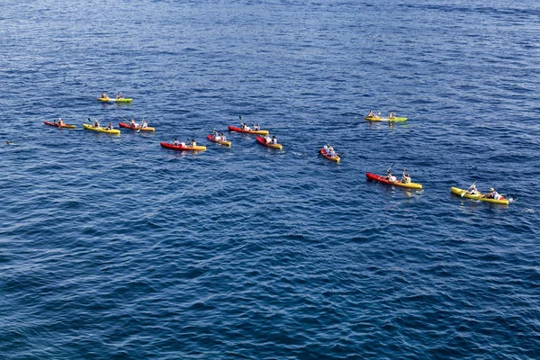 Kayaks Beautiful Blue Adriatic Sea Dubrovnik — Stock Photo, Image