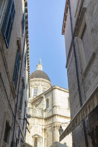 Afternoon Light Hits Dubrovnik Cathedral Croatia — Stock Photo, Image