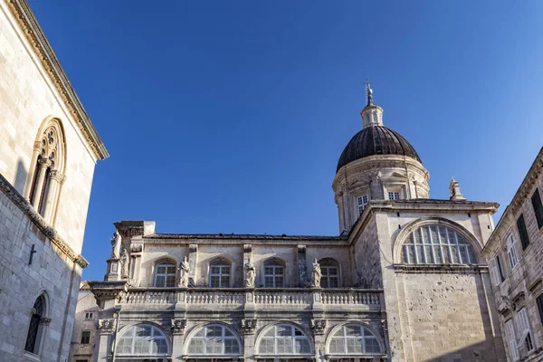 Schaduw Licht Middag Het Dubrovnik Kathedraal Kroatië — Stockfoto