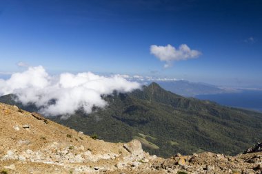 Volkanik Dağı Egon dan Mount Egon Zirvesi batıdan Doğu Nusa Tenggara içinde görüntülemek.