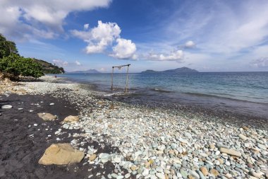 Mavi taş Beach yakınındaki Ende Doğu Nusa Tenggara, Endonezya. 