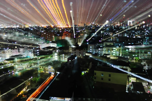 Zoom Patlaması Bangkok Tayland Gece — Stok fotoğraf