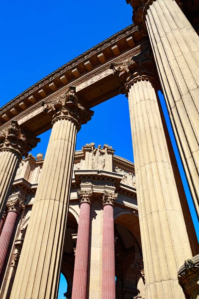 Cielo Azul Palacio Bellas Artes San Francisco California — Foto de Stock