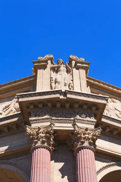 Estatua Tallada Palacio Bellas Artes San Francisco California — Foto de Stock