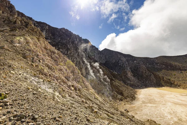 Hydrotermální Okraji Kráteru Vrcholu Mount Egon Indonéský Ostrov Východní Nusa — Stock fotografie