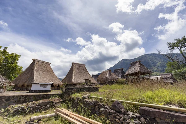 Madera Fresca Cerca Casas Tradicionales Pueblo Wologai Cerca Kelimutu Nusa — Foto de Stock