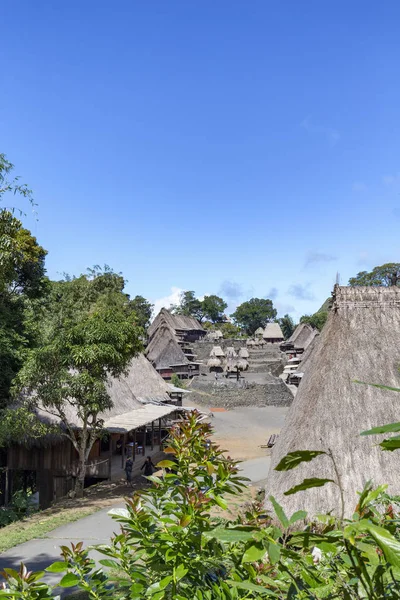 Retrato Entrada Pueblo Tradicional Bena Cerca Bajawa Indonesia — Foto de Stock