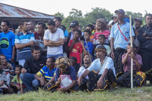Bajawa Indonesia May Unidentified People Watching Traditional Boxing Bajawa East — Stock Photo, Image