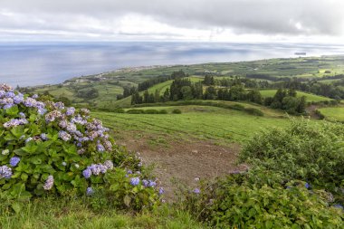 Riberia sezen ve Vila Franca bakıyor musun Campo içinde belgili tanımlık geçmiş Atlantik Okyanusu ile. 