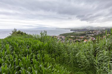 San Antonio ve uzaktan Capelas Mısır alanıyla. 
