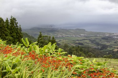 Sao Miguel Miradouro da Bela Vista bakış açısından görüntüleme. 