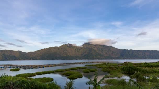 Timelapse Озеро Kintamani Балі Індонезія — стокове відео