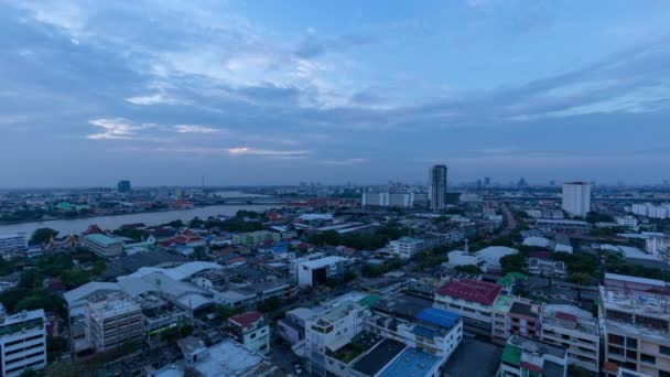 Zeitraffer Abend Mit Blick Nach Norden Nach Nonthaburi Bang Sue — Stockvideo