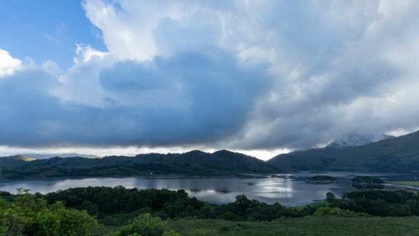 Драматичному Сповільненої Зйомки Над Loch Ailort Поблизу Roshven Шотландії Сполучені — стокове відео