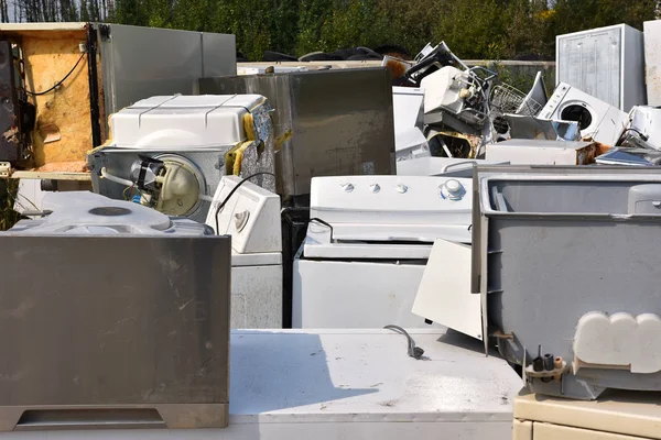 Image Old Used Appliances Recycling Facility — Stock Photo, Image